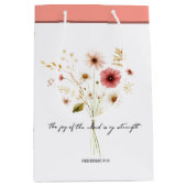 Die Freude des Herrn minimalistischen Blumen Mittlere Geschenktüte (Vorderseite)