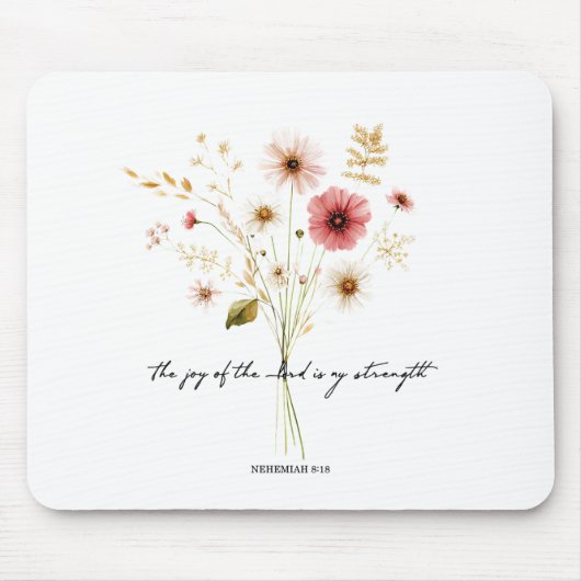 Die Freude des Herrn minimalistischen Blumen Mousepad (Vorne)