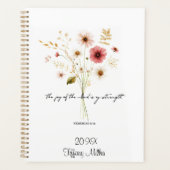 Die Freude des Herrn minimalistischen Blumen persö Planer (Vorderseite)