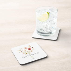 Die Freude des Herrn minimalistisches Floral Getränkeuntersetzer