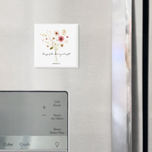 Die Freude des Herrn minimalistisches Floral Magnet