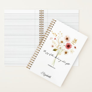 Die Freude des Herrn minimalistisches Floral Notizblock