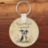 Die Freude des Herrn zu ermutigen ist meine Stärke Schlüsselanhänger (Vorderseite)