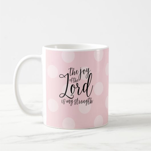 Die Freude des Lord Pink Polka Dot Kaffeetasse (Links)