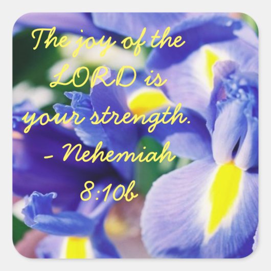 Die Freude des LORD Quadratischer Aufkleber (Vorderseite)