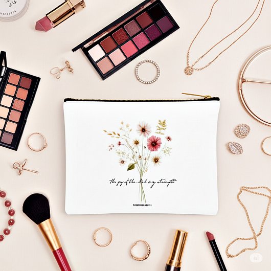 Die Freude des Lords minimalistisch blumigen Monog Zubehörtasche