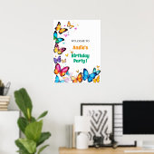Die Freude des Schmetterlings-Geburtstagsempfangs Poster (Heimbüro)
