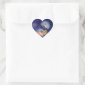 Die Freude eines Babys und einer Mutter Herz-Aufkleber (Tasche)