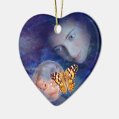 Die Freude eines Babys und einer Mutter Keramik Ornament (Links)