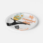 Die Freude eines Feinschmeckers Pappteller (Schrägansicht)