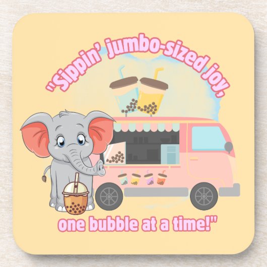 Die Freude im Jumbo, eine Blase zur Zeit Getränkeuntersetzer (Vorderseite)