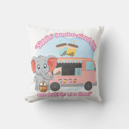 Die Freude im Jumbo, eine Blase zur Zeit Kissen