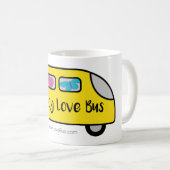 Die Freude-Liebe-Bus-Tasse Kaffeetasse (VorderseiteRechts)