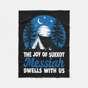 Die Freude von Sukkot Messias wohnt bei uns jüdisc Fleecedecke
