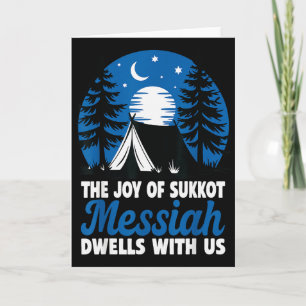 Die Freude von Sukkot Messias wohnt bei uns jüdisc Karte