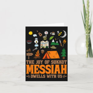 Die Freude von Sukkot Messias wohnt bei uns jüdisc Karte
