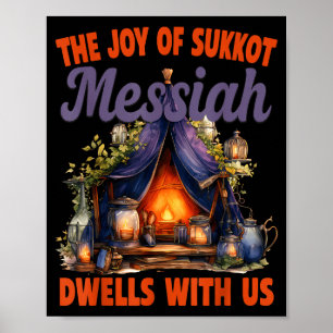Die Freude von Sukkot Messias wohnt bei uns jüdisc Poster