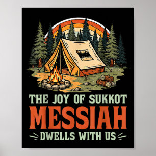 Die Freude von Sukkot Messias wohnt bei uns jüdisc Poster
