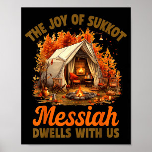 Die Freude von Sukkot Messias wohnt bei uns jüdisc Poster