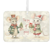 Die Freude, Weihnachtsmäuse zu geben Autolufterfrischer (Rückseite)