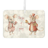 Die Freude, Weihnachtsmäuse zu geben Autolufterfrischer (Rückseite)