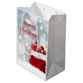 "Die freudige Lieferung des Weihnachtsmanns: Frohe Mittlere Geschenktüte (Rückseite Schrägansicht)