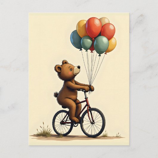 Die freudige Reise des Bären Postkarte (Vorderseite)