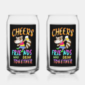 Die Freunde, die zusammen trinken Dosenglas (Vorderseite)