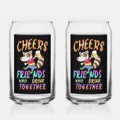 Die Freunde, die zusammen trinken Dosenglas (Rückseite)
