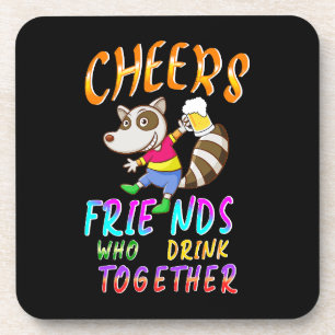 Die Freunde, die zusammen trinken Getränkeuntersetzer