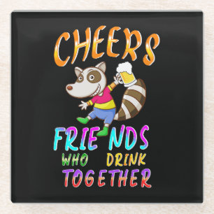 Die Freunde, die zusammen trinken Glasuntersetzer