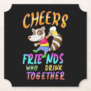 Die Freunde, die zusammen trinken Untersetzer