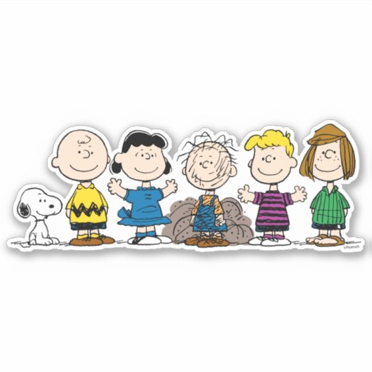 Die Freunde von Erdnüssen in einer Reihe Aufkleber (Vorderseite)