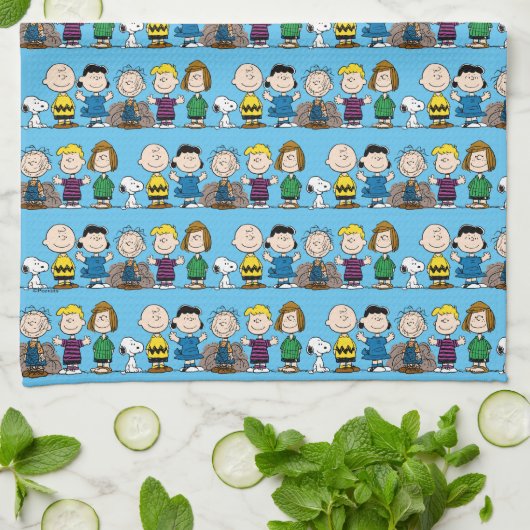 Die Freunde von Erdnüssen in einer Reihe Geschirrtuch (Gefaltet)