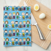 Die Freunde von Erdnüssen in einer Reihe Geschirrtuch (Viertel Falte)