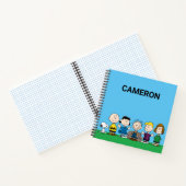 Die Freunde von Erdnüssen in einer Reihe Notizblock (Innenseite)