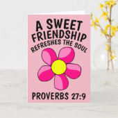 DIE FREUNDSCHAFT ERFRISCHT DAS SOUL, DIE CHRISTLIC KARTE (Gelbe Blume)