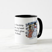 Die Freundschaft zwischen Schneemann, Hund und Kat Tasse (VorderseiteRechts)