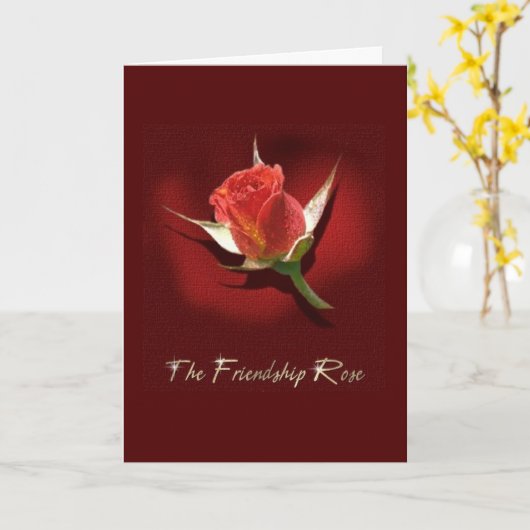 Die Freundschafts-Rose Karte (Gelbe Blume)