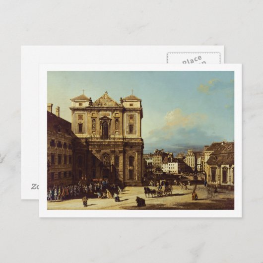 Die Freyung in Wien, Blick aus dem Nordwesten, c. Postkarte (Vorne/Hinten)