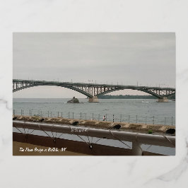 Die Friedensbrücke in Buffalo, NY Folien Feiertagspostkarte