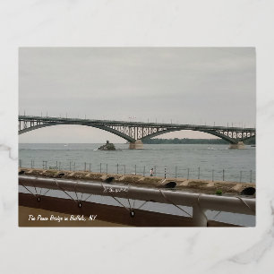 Die Friedensbrücke in Buffalo, NY Folien Feiertagspostkarte