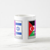 Die Friedensflagge von Jerusalem Kaffeetasse (Mittel)