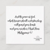 Die Friedenskarte Gottes Begleitkarte (Rückseite)