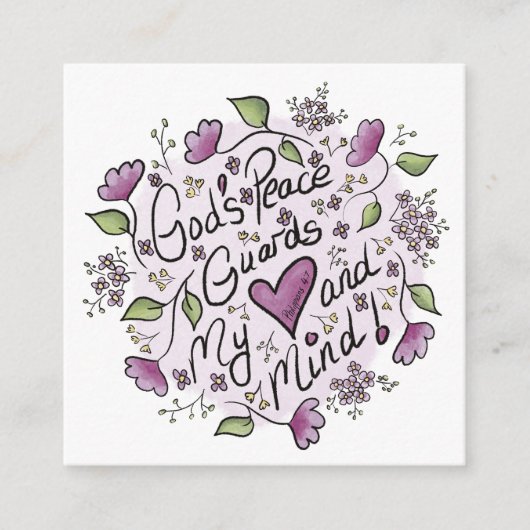 Die Friedenskarte Gottes Begleitkarte (Vorderseite)