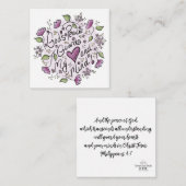 Die Friedenskarte Gottes Begleitkarte (Vorne/Hinten)