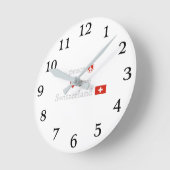 Die FriedensLiebe und -schweiz Runde Wanduhr (Winkel)