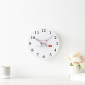 Die FriedensLiebe und -schweiz Runde Wanduhr (Zuhause)