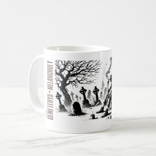 Die Friedhöfe Melancholy Kaffeetasse (Vorderseite Links)