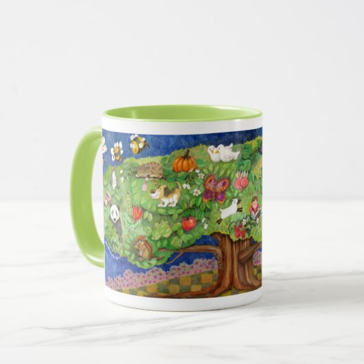 Die friedliche Baum-Tasse Tasse (Vorderseite Links)